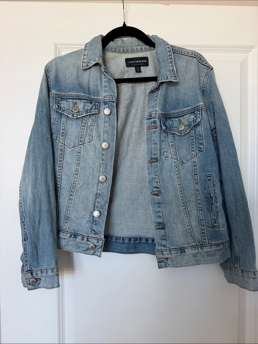 Lucky Brand Washed Light Blue Denim Jacket